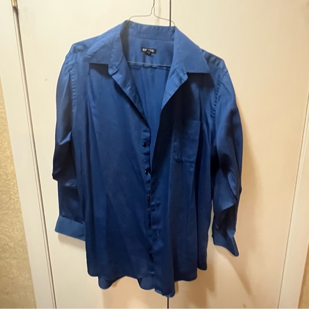 George Men's Dress Shirt in Deep Blue